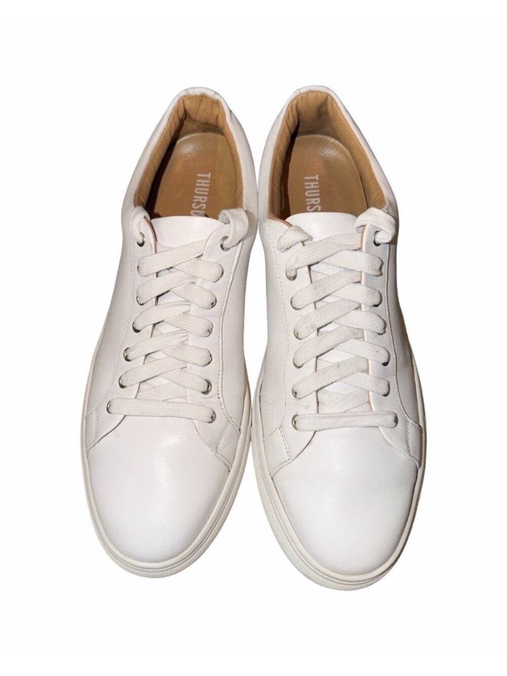 Thursday Boot Co. Everyday Men's Size 12 Low Top White Leather Sneakers Preppy
